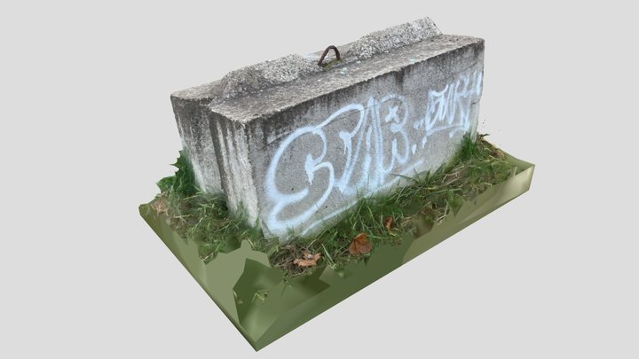 Concrete Barrier 2 3D Model