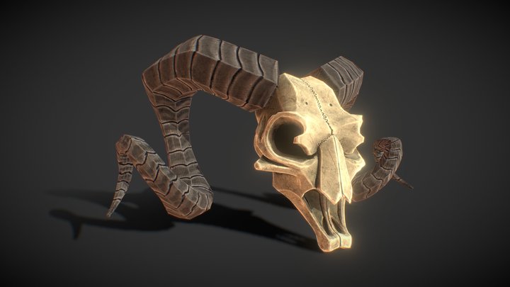 Ram Skull 3D Model