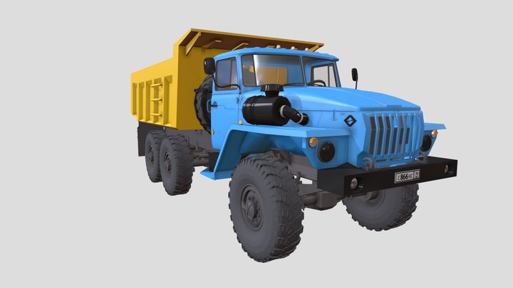 Ural 55571 Dump truck 3D Model