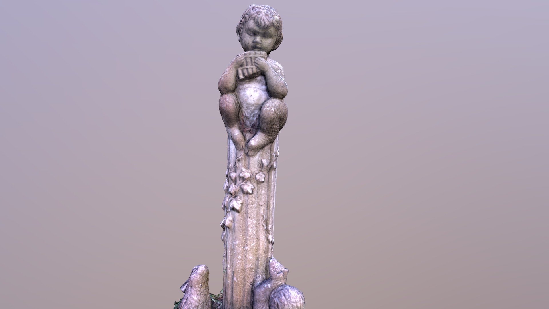Cherub with a squirrel and a rabbit. - Download Free 3D model by ...