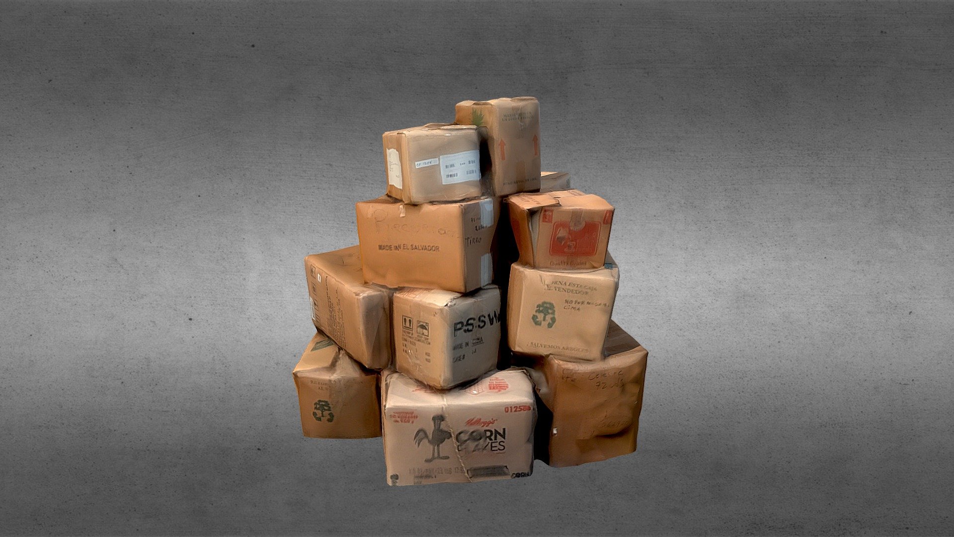 Cardboard Boxes Pack [2], stacked messily - Buy Royalty Free 3D model by  marlyn [1e9aa91] - Sketchfab Store