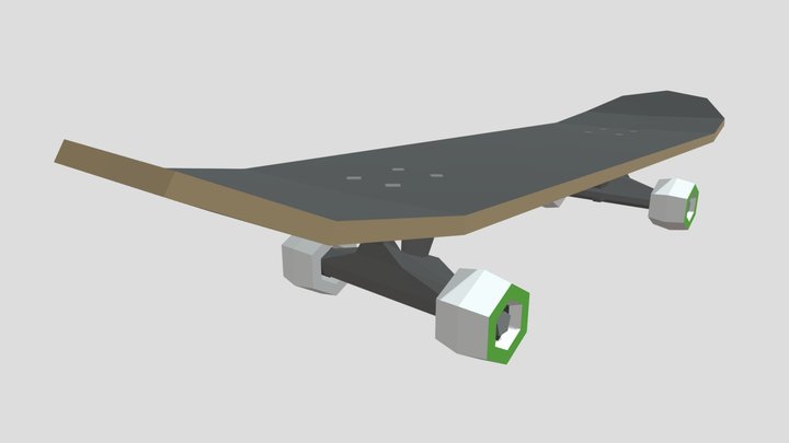 Skateboard low poly – Modelo 3D gratuito STL