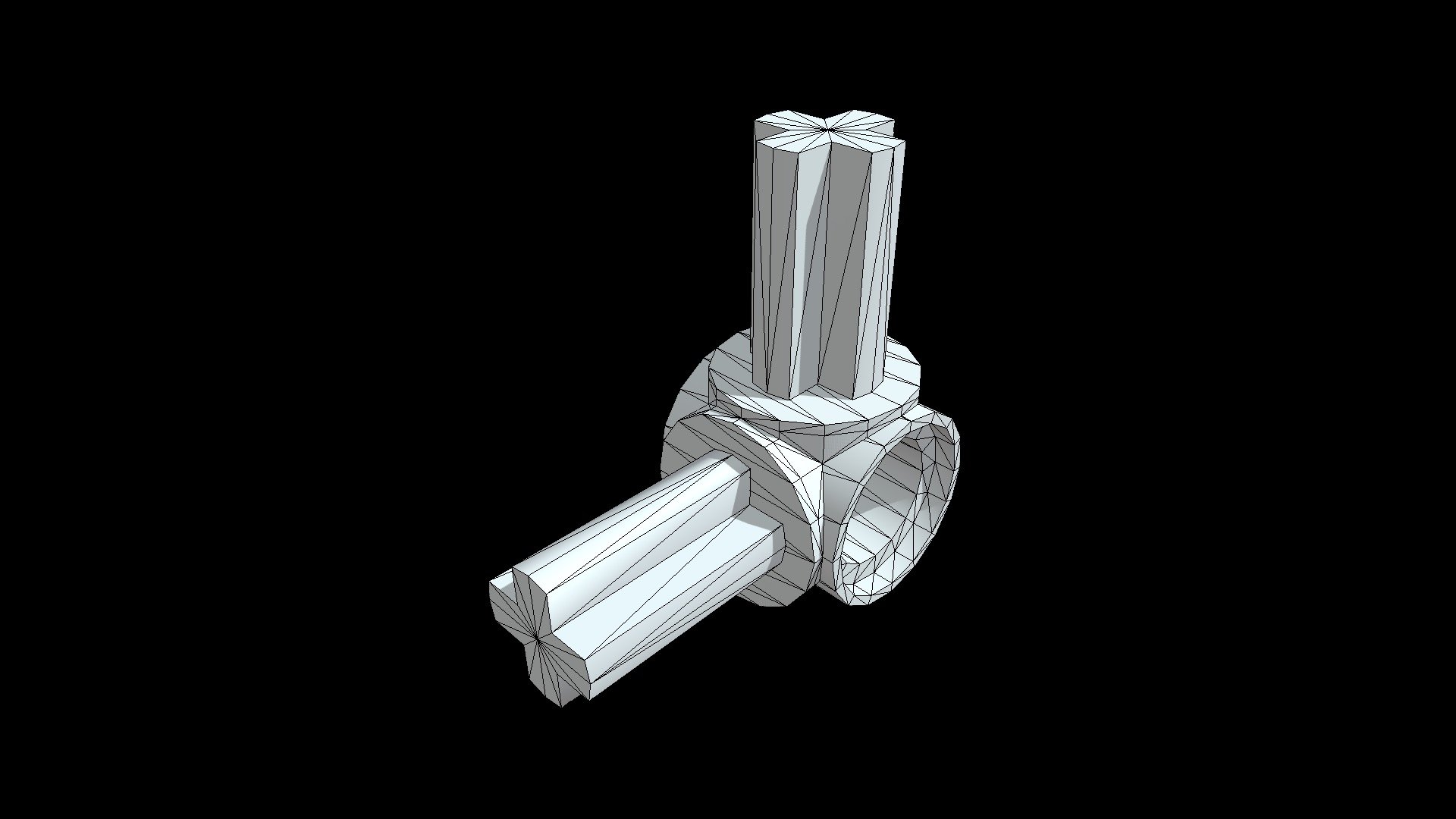 Axle and Pin Connector Hub with 2 Perpendicular