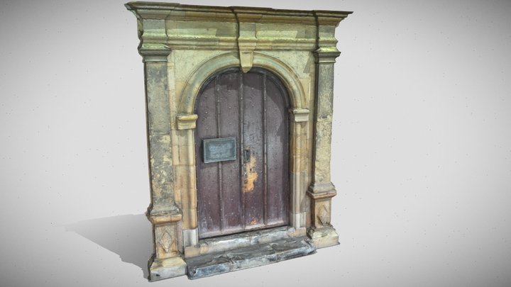 Ancient monastery door scan