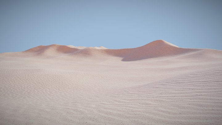 Realistic Dune Scene 3D Model