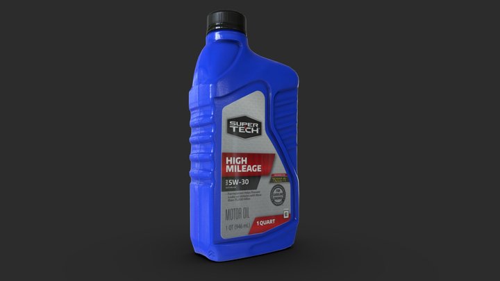 Super Tech Oil Bottle 3D Model