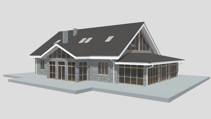 Модель Васильковые поля 3D Model