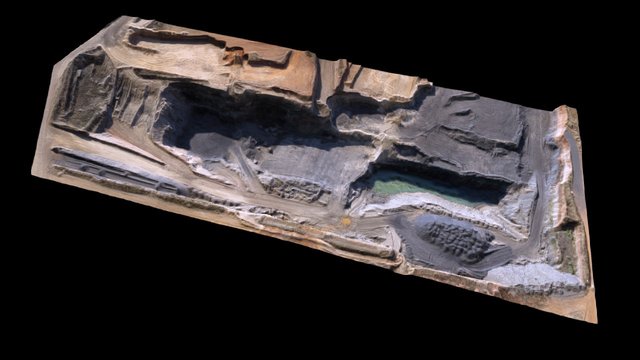 Open Pit Coal Mine 3D Model