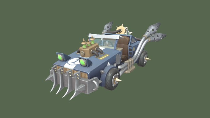 2DAE - Stylized Kart 3D Model