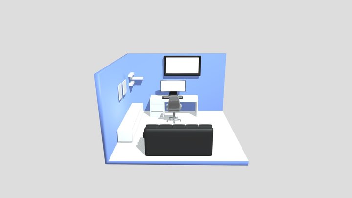 studio room,computer,chair 3D Model