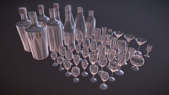 fiasco chianti red wine 3d model