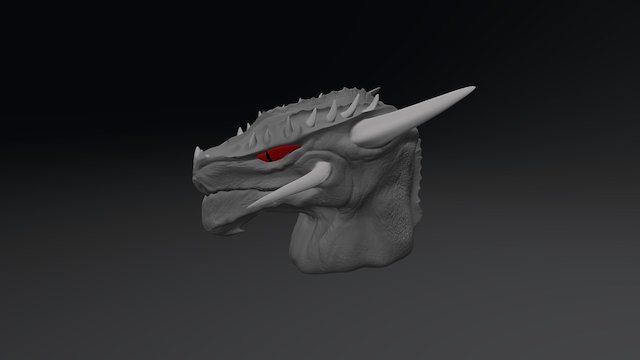 Horned Dragon 3D Model