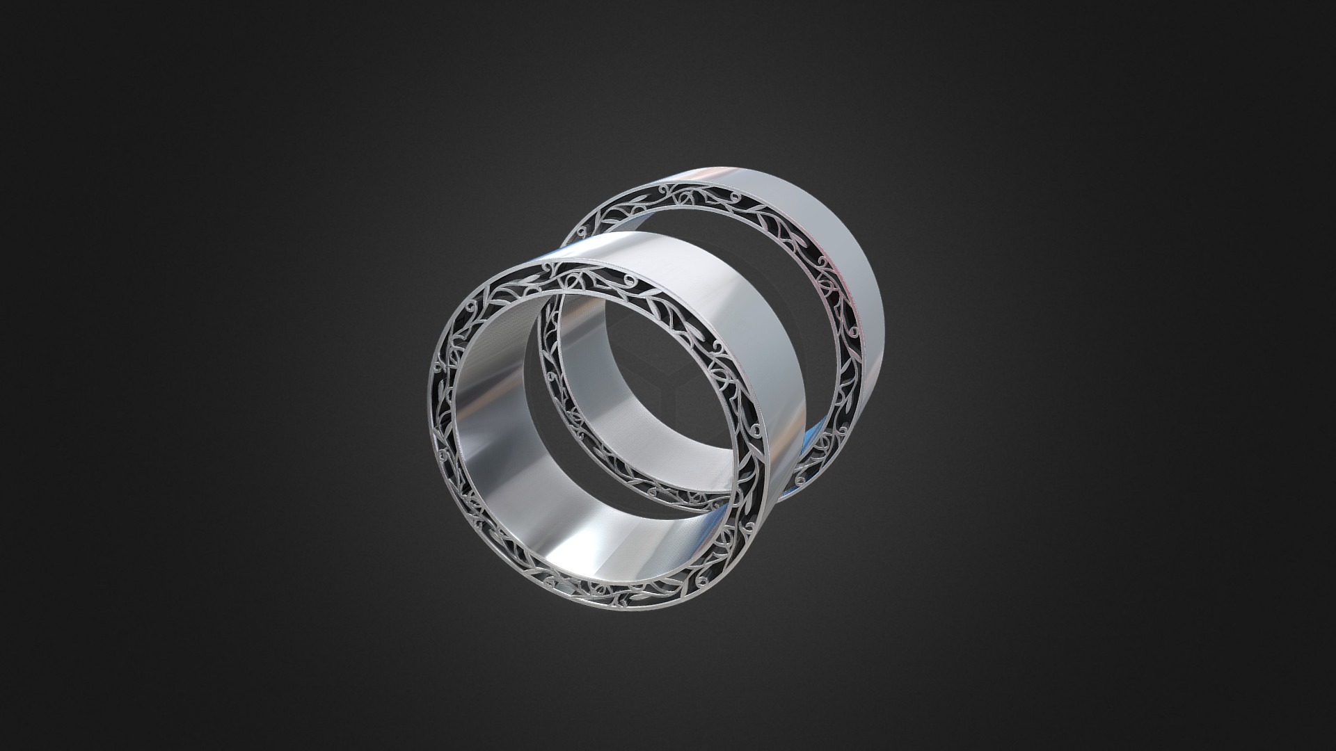 3D model 1063 – Rings - This is a 3D model of the 1063 - Rings. The 3D model is about a ring with a diamond in the middle.