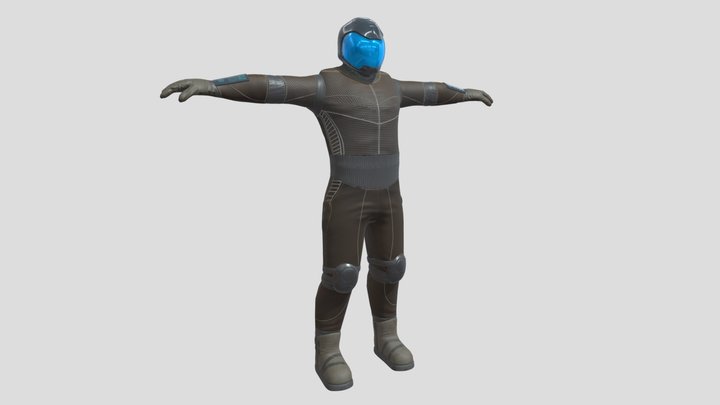 Space Delivery Character 3D Model