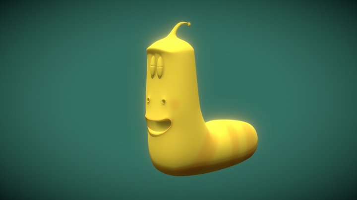 Larva yellow 3D Model