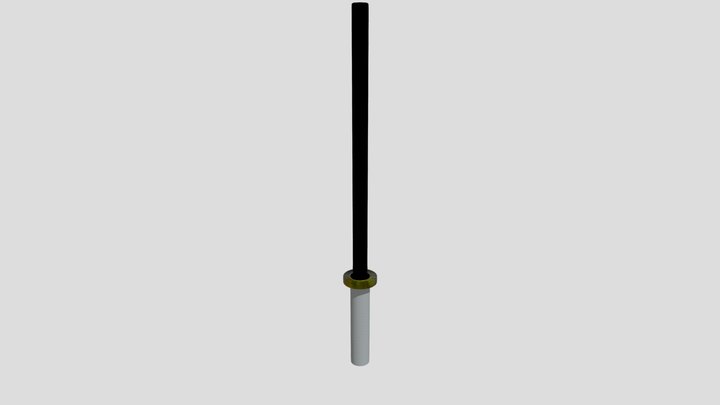 Police stick(black) 3D Model