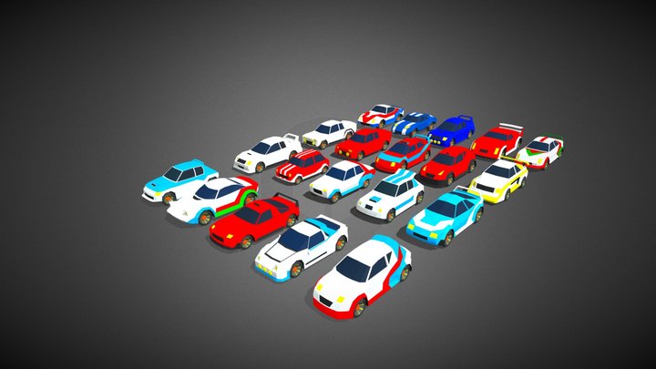 Rally Cars Arcade 3D Model