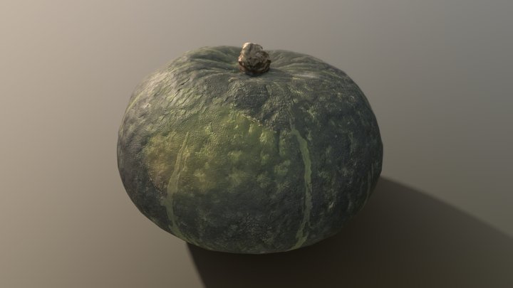 Green pumpkin 3D Model