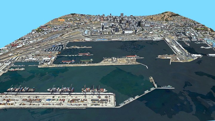 Port of Cape Town, Table Bay South Africa 3D Model