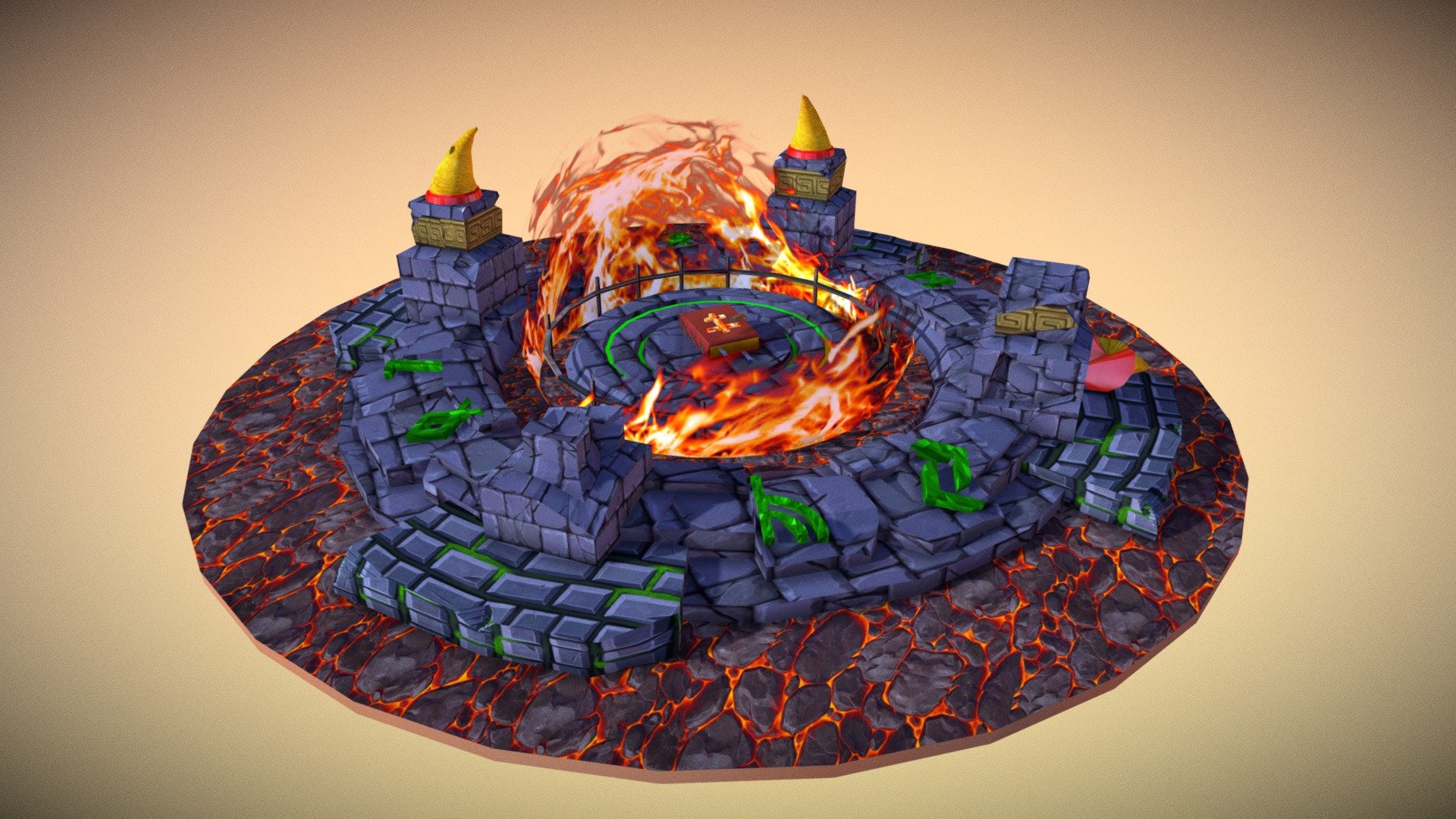 Ancient Altar of Pure Evil - Low Poly Stylized