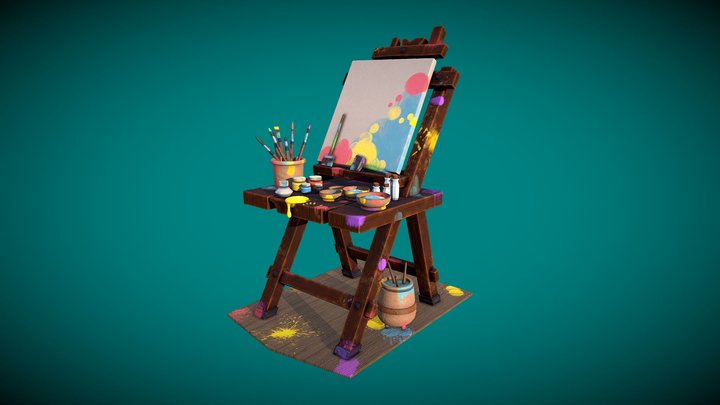 Easel 3D Model