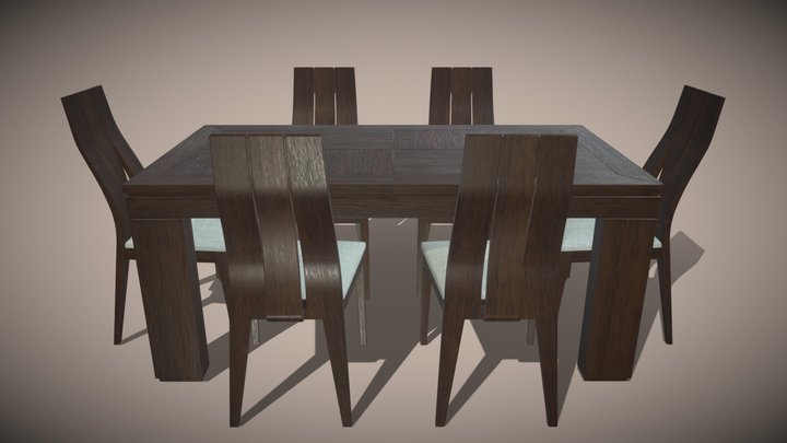Dining Set 01 3D Model