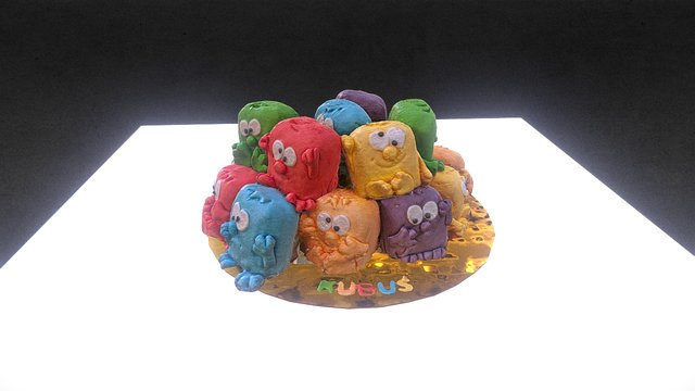 "Monsters" - Birthday cake for Kuba 3D Model