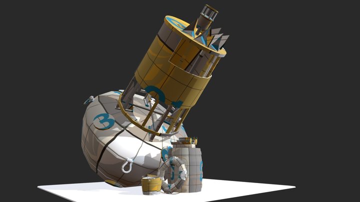 By The Beach - Unwrap 2 More detailed props 3D Model