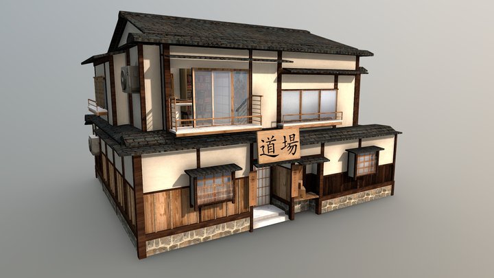Cityscene Kyoto: Modern Karate Dojo 3D Model