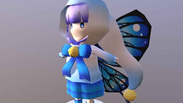 藍蝶 3D Model