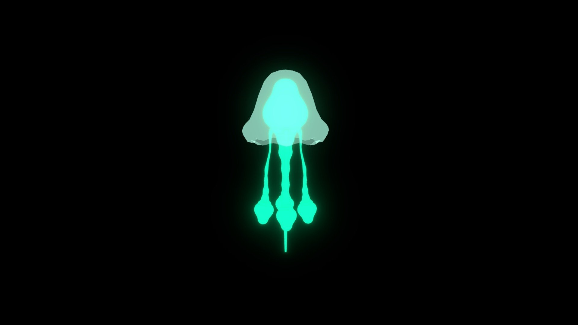 Green Neon Jellyfish — Sketchfab embed 3D viewer