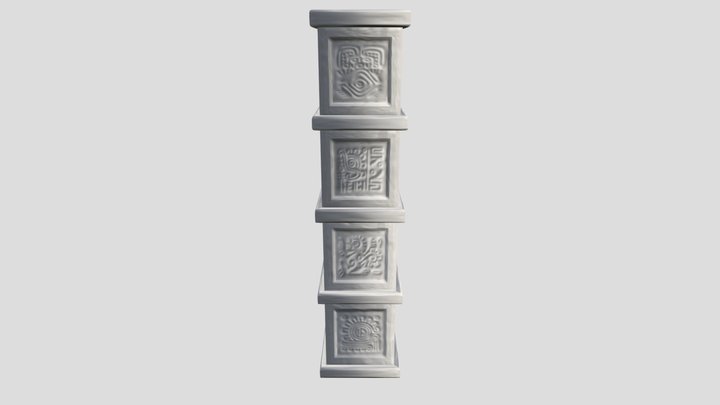 Shrine Column Low All 3D Model