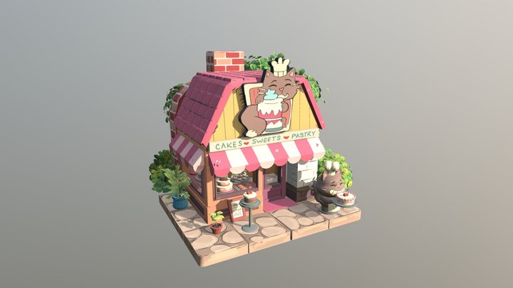 Kitten Bakery 3D Model