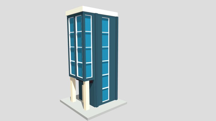 Building Model Low Poly FBX 3D Model