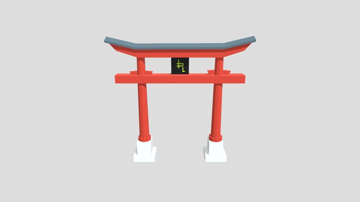 Stylized Japanese Torii Gate