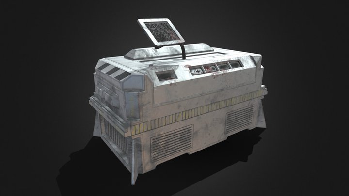 Sci-Fi Horror Crate Prop 3D Model
