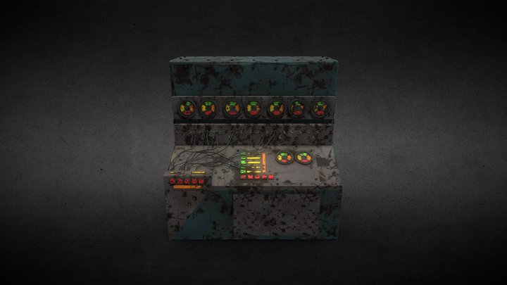 Cold War Soviet Controll panel 3D Model