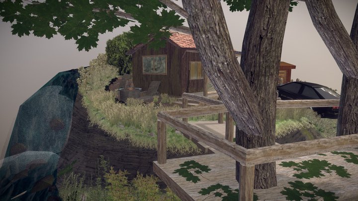 DAE Diorama - Forest Loner 3D Model