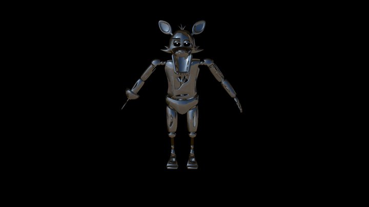 Chrome Foxy 3D Model