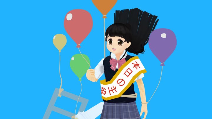 本日の主役 - 月ノ美兎 2周年記念 /Mito Tsukino 2nd Anniversary 3D Model