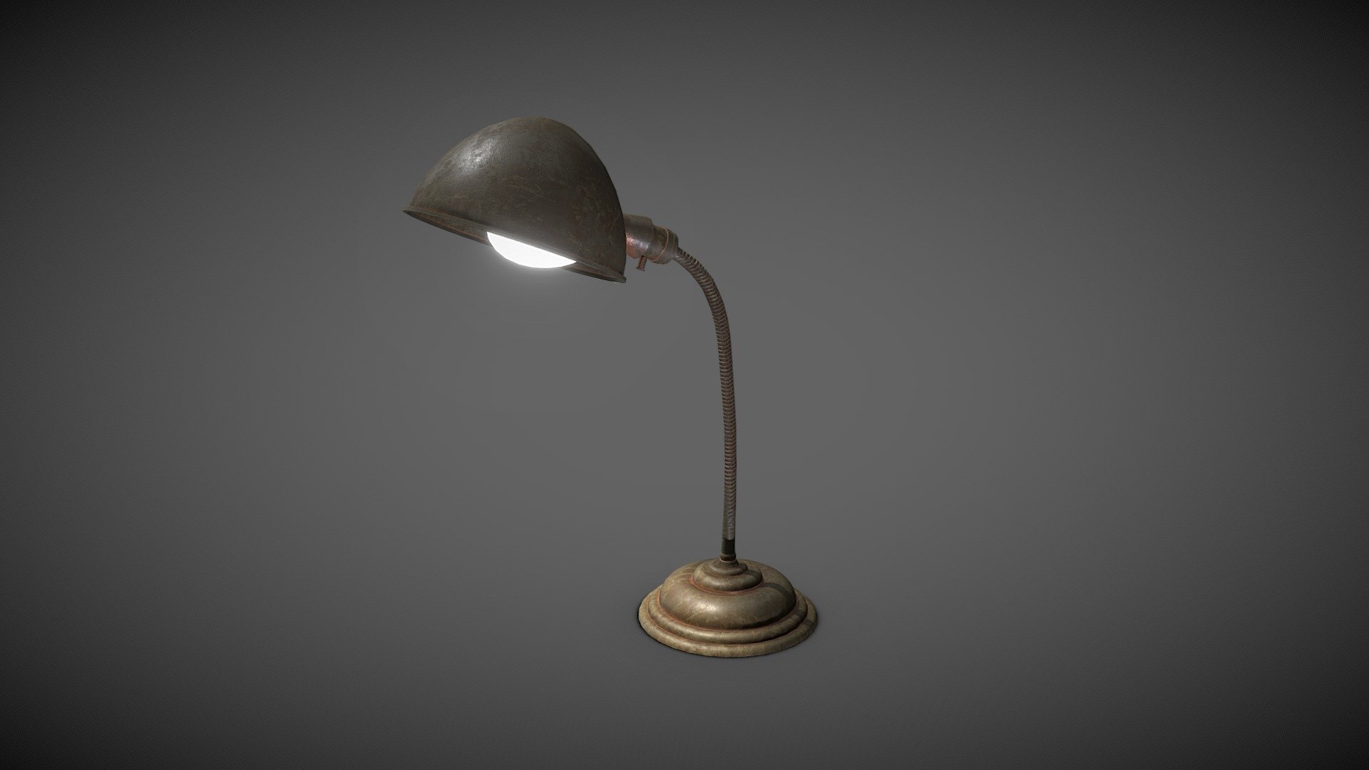 Old rusty desk lamp Download Free 3D model by Sousinho [1ec5e59