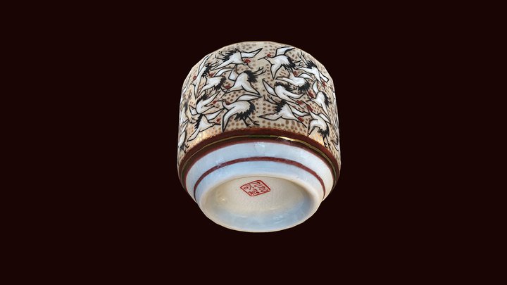 Kaga Kutani 加賀九谷 Cup - Likely Showa (1926-1989) 3D Model