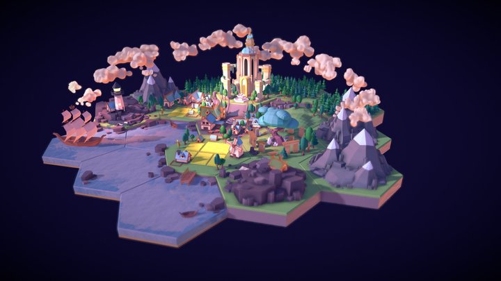 Castle grounds 3D Model
