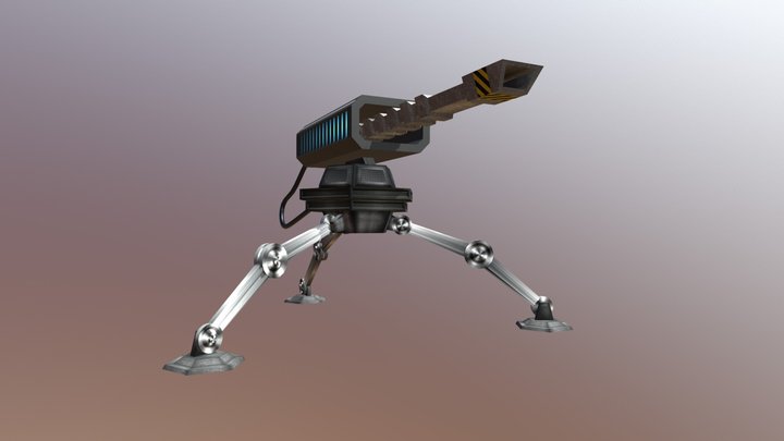 Laser Turret 3D Model