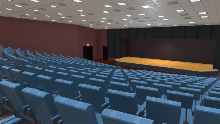 Theater Cinema Auditorium (Style 2 of 2) 3D Model