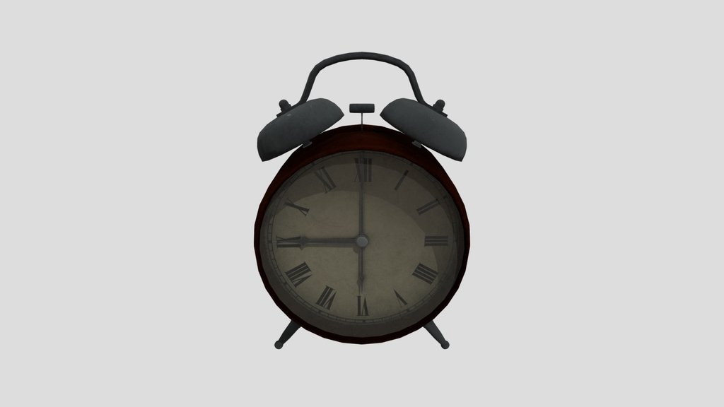 Vintage Alarm Clock With Roman Numerals