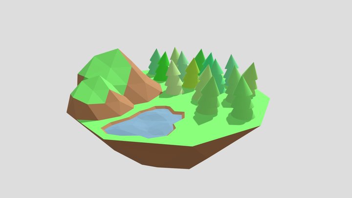 Mini Island 3D Model