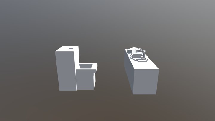 Toilet Scene Draft 3D Model