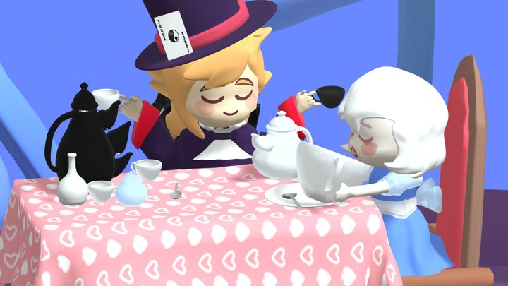 Tea Party in Wonderland 3D Model
