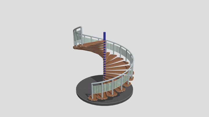 Stair Modeling_Spiral Design 3D Model